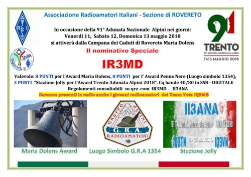 Attivazione Campana dei Caduti a Rovereto IR3MD